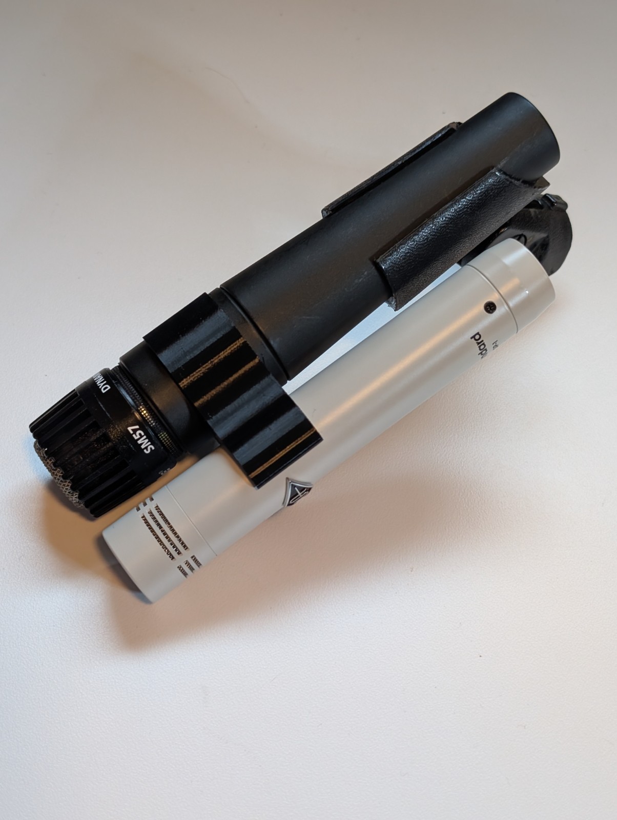 Double Microphone Clip SM57/SP1 - Small Diaphragm Condenser Attachment