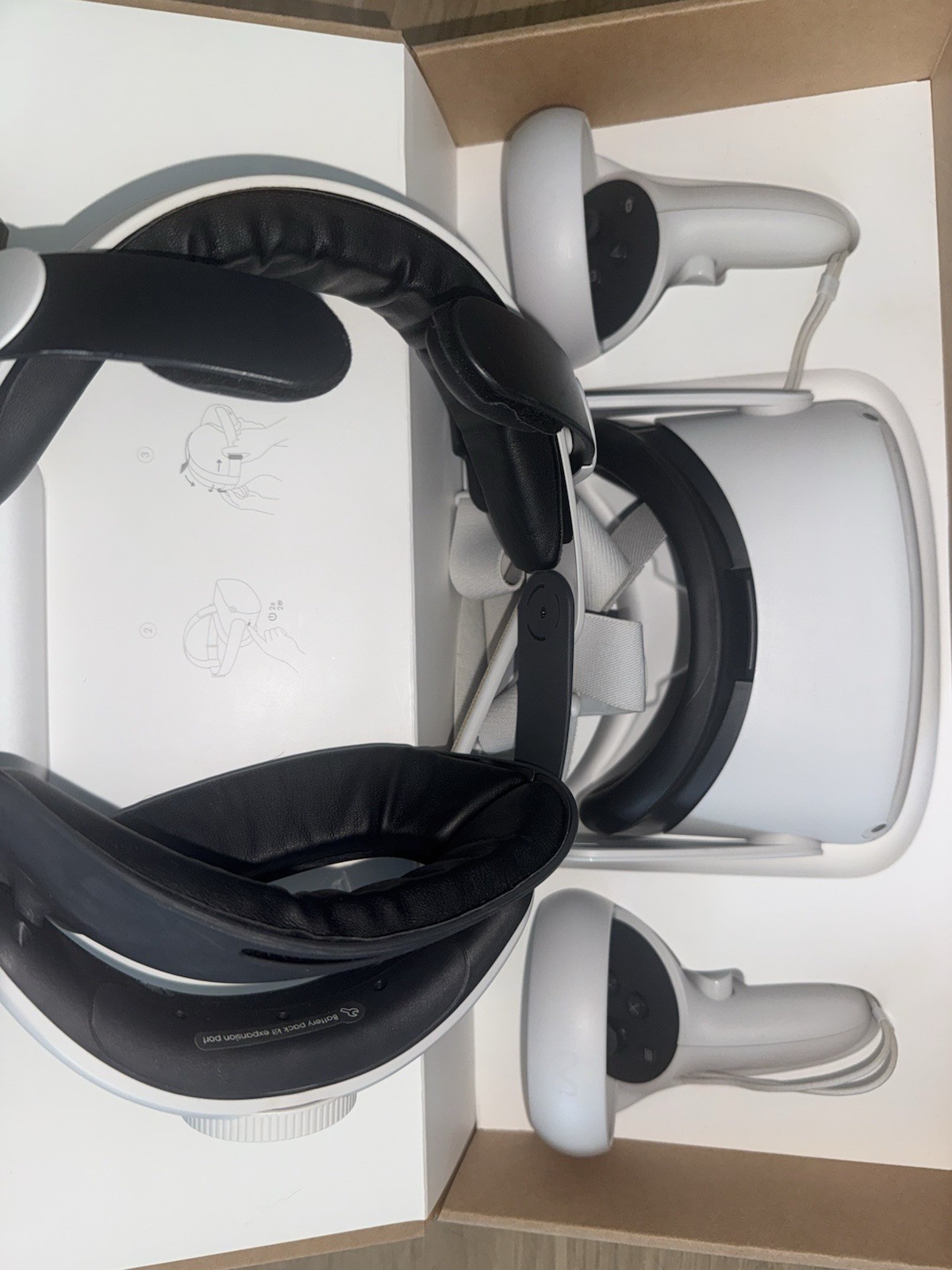 Meta Quest 2 256GB VR Headset w/ Controllers & Upgraded Head Strap - No Charger