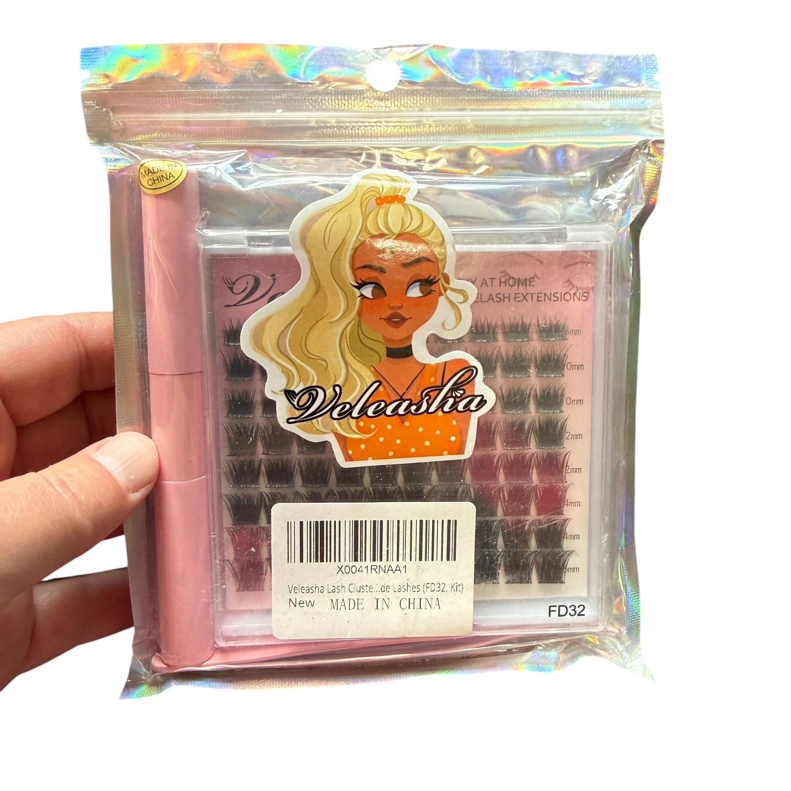 Veleasha Lash Cluster Kit Women OS Black New DIY Extensions FD32 Kit