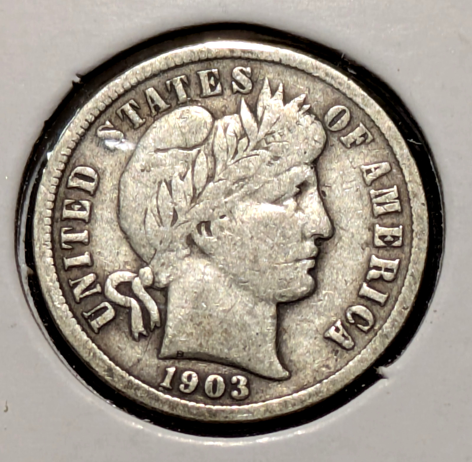 1903 Barber Silver Dime 10c Ten Cent US Coin Philadelphia Mint  *433