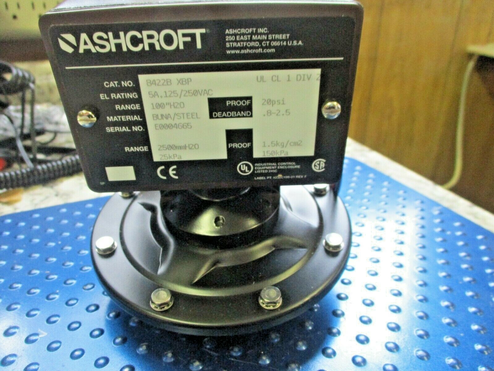 NEW ASHCROFT PRESSURE SWITCH B422BXBP100"H20