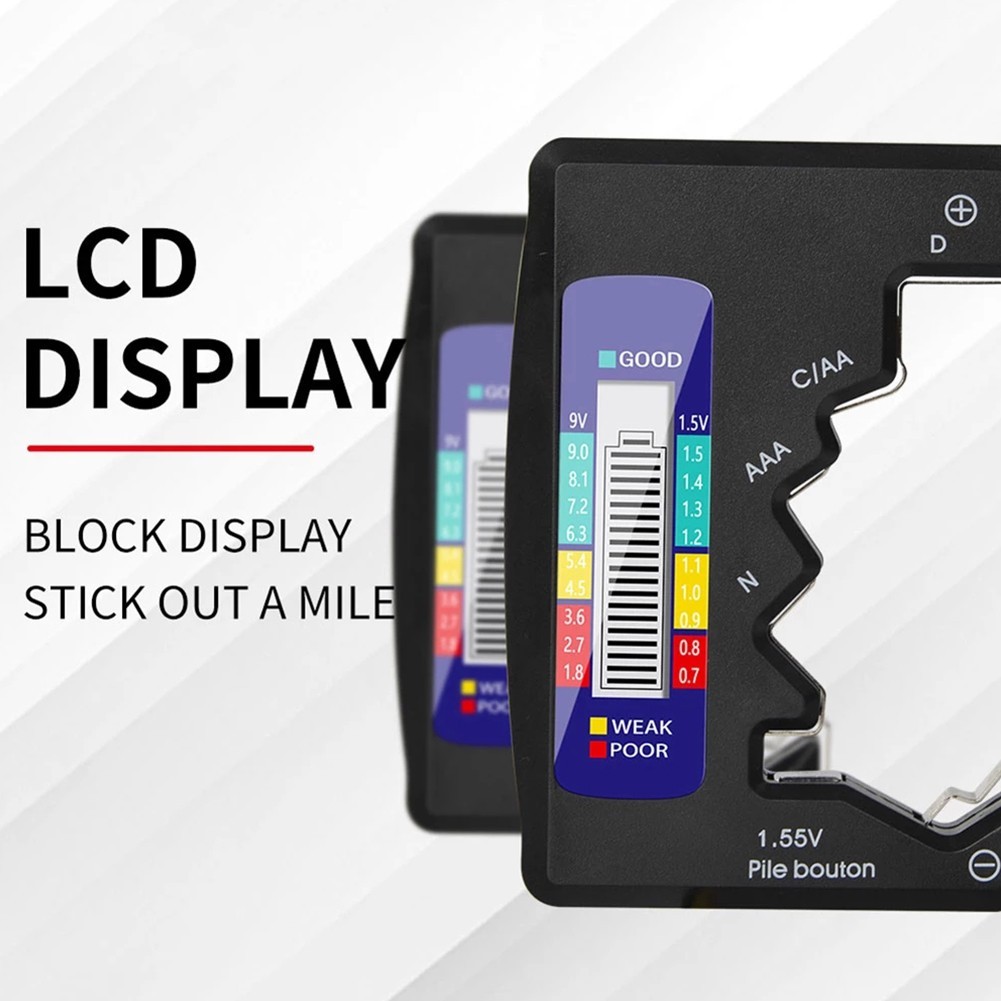 Battery Tester Battery Check Black Capacitance Detector Diagnostic Tool