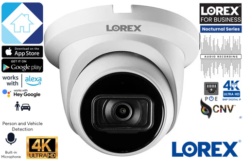 ⭐️  Lorex A14 E842CD 4K Ultra HD Security IP Audio Listen-In Dome Camera 130ft⭐️