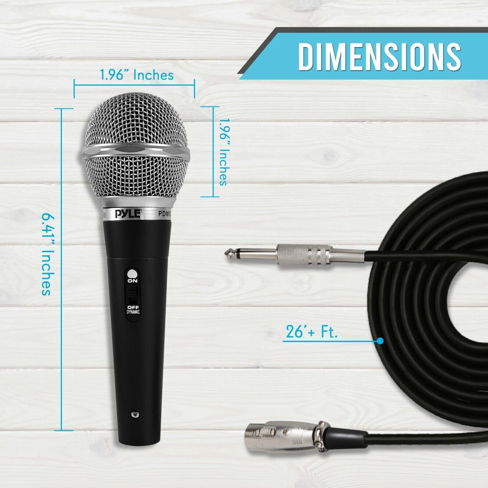 NEW Pyle PDMICKT34 Dynamic Microphone Kit (3) Professional Handheld Mics