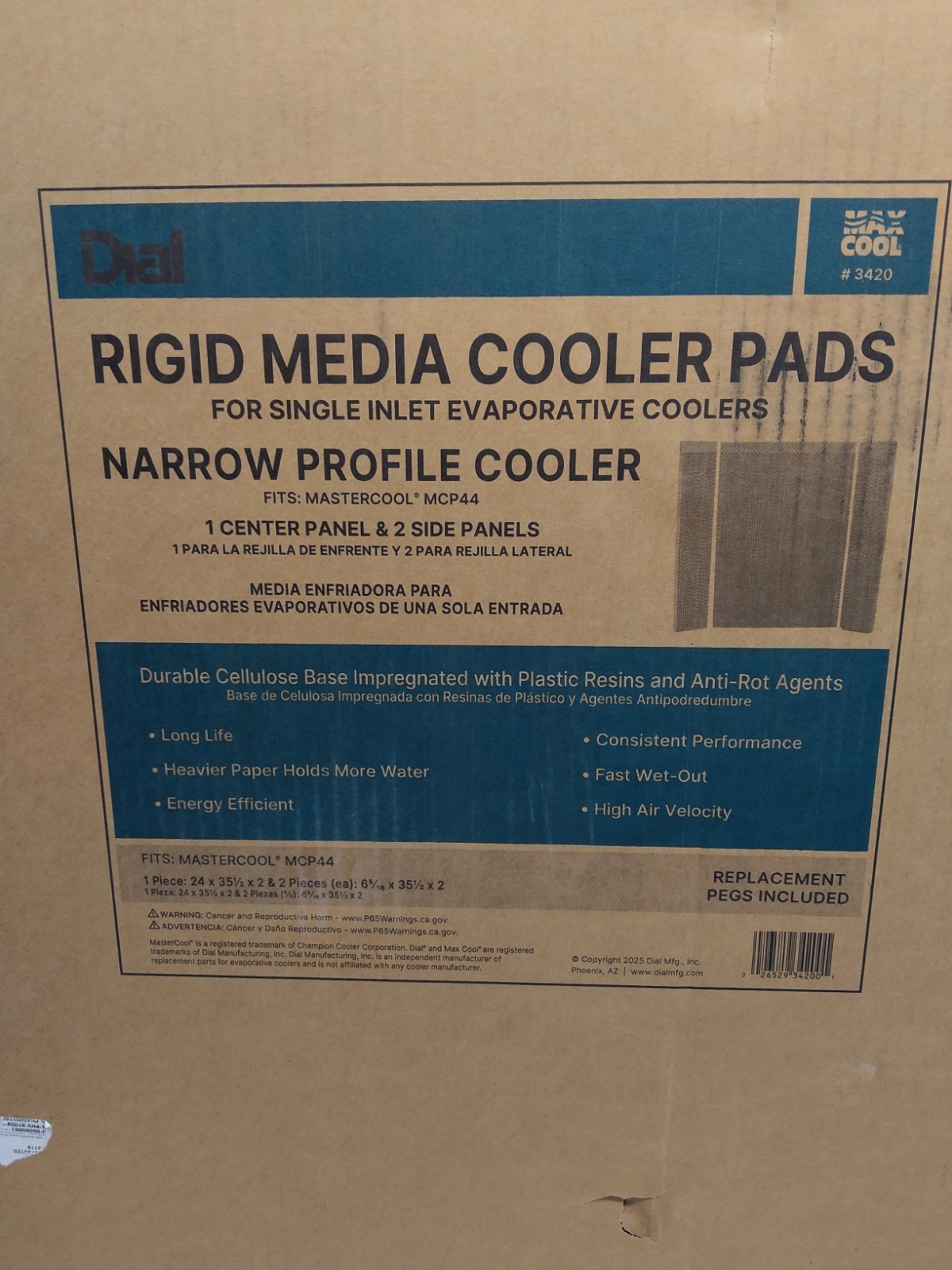 Dial 3420 Narrow Profile Coolers - Tan