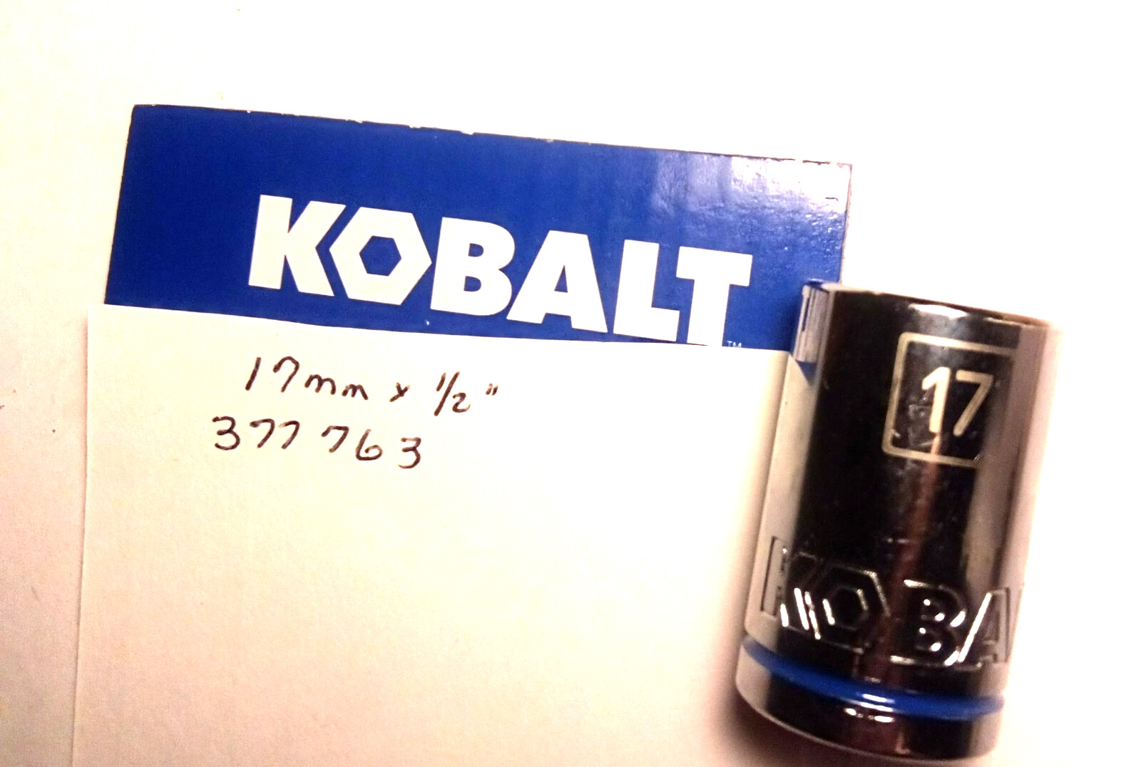 Kobalt 17mm x 1/2 In Dr Metric Socket   12 pt #337763  Free USA Shipping