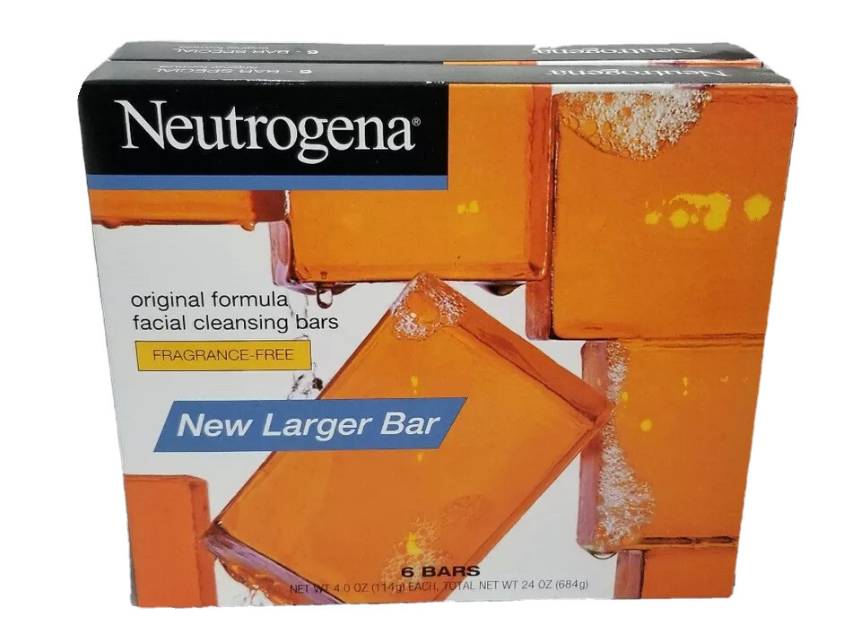 12 neutrogena facial bar original formula fragrance free 4oz each bar