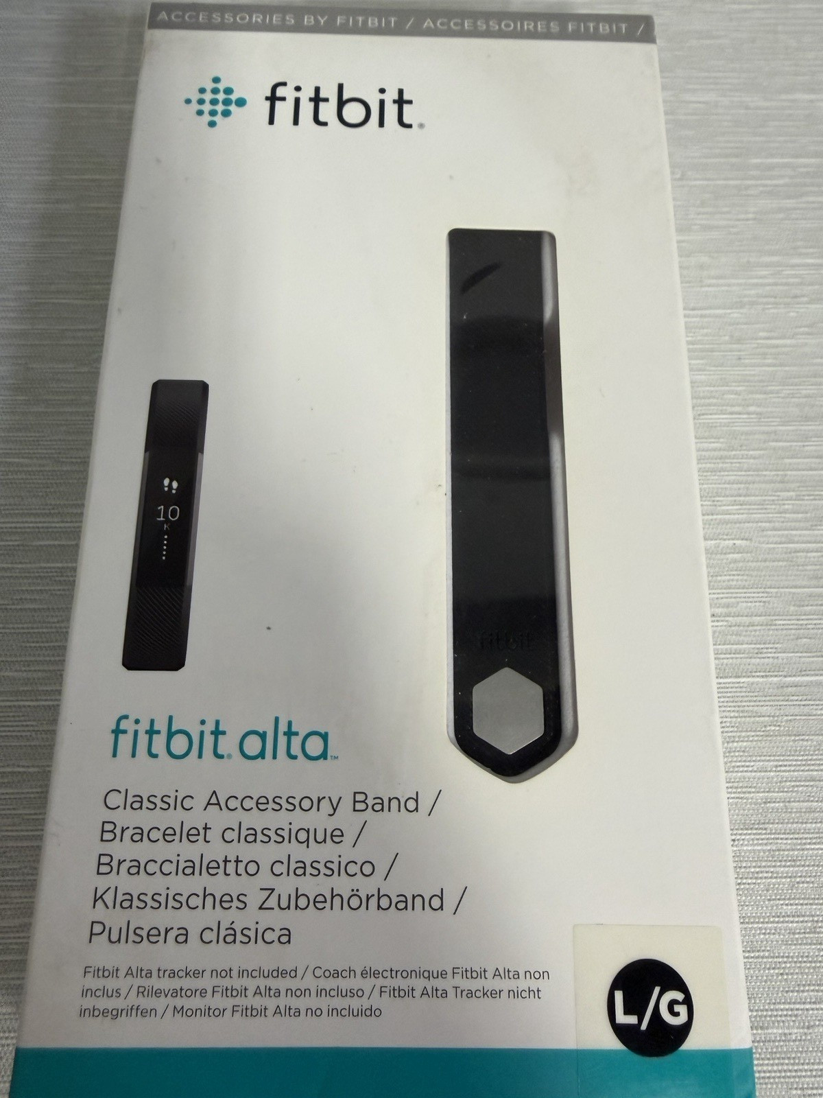 Fitbit Alta Classic Accessory Band, Black, Large - NEW