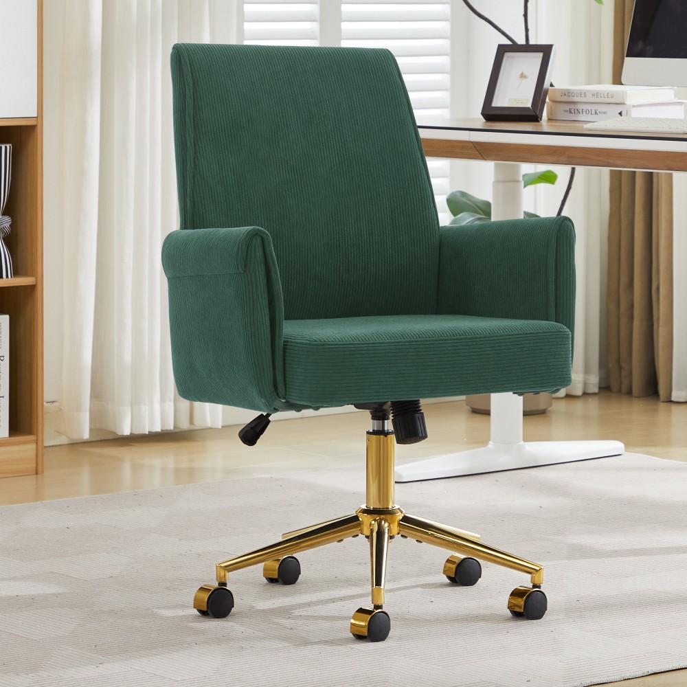 Mid-back Liftable Office Chair, Striped Fabric, and Ergonomically Designed