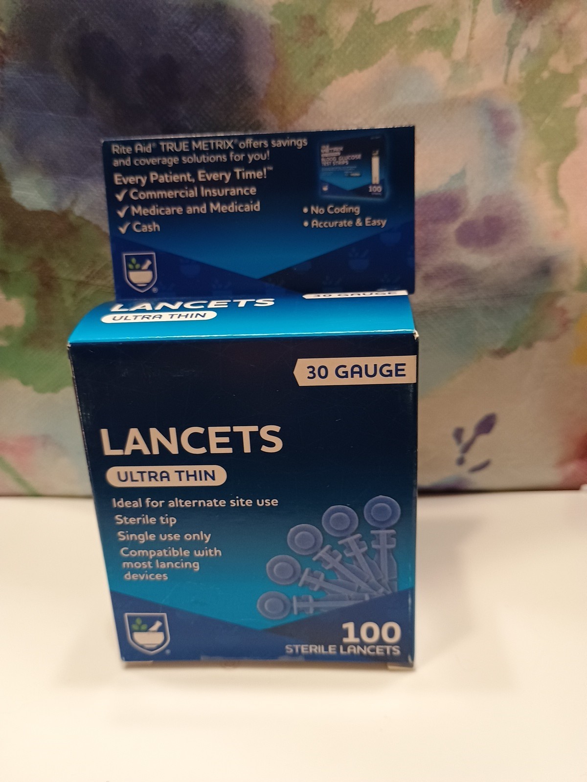 Rite Aid Sterile Lancets, 30 Gauge, 100 ct. Exp 3/20/2029. Sealed.