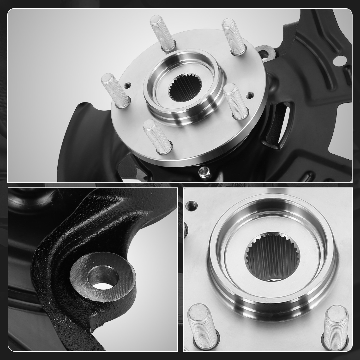 Fit 11-13 Sonata Front Left Driver Side Loaded Wheel Bearing Knuckle Assembly