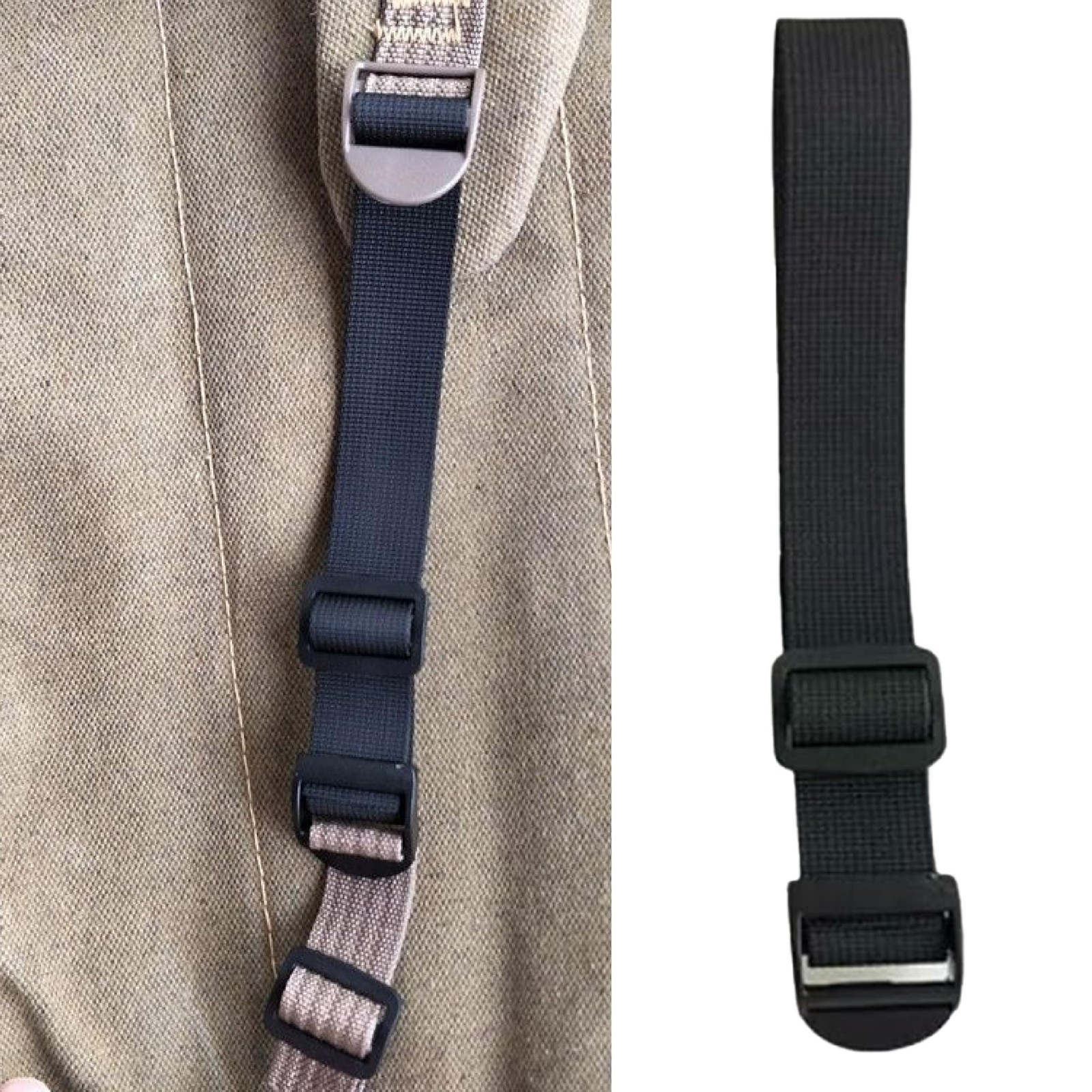 4 Pack Backpack Extender Strap Extension Connector, Adjustable Buckles for Tr...