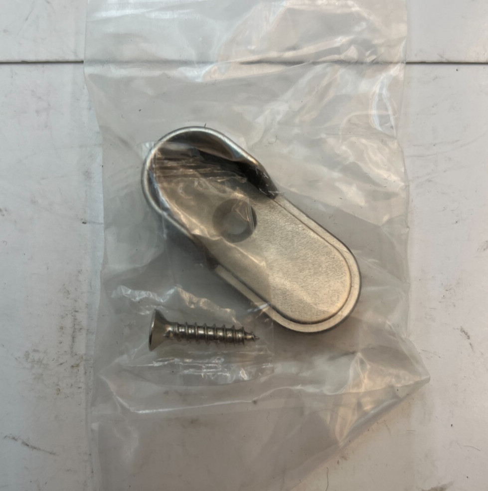 (QTY 8) Oval Closet Rod End Flange Closet Rod Holder 1 Mounting Hole