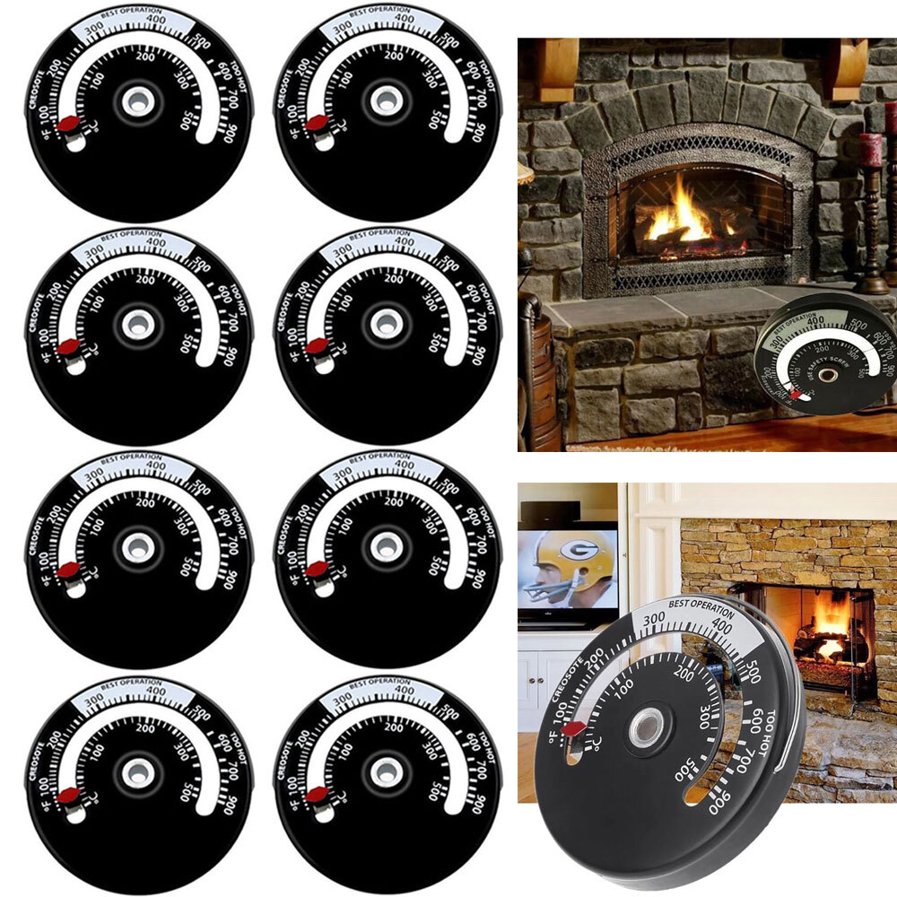 Wholesale Magnetic Wood Stove Pipe Fire Temperature Gauge Thermometer Tester