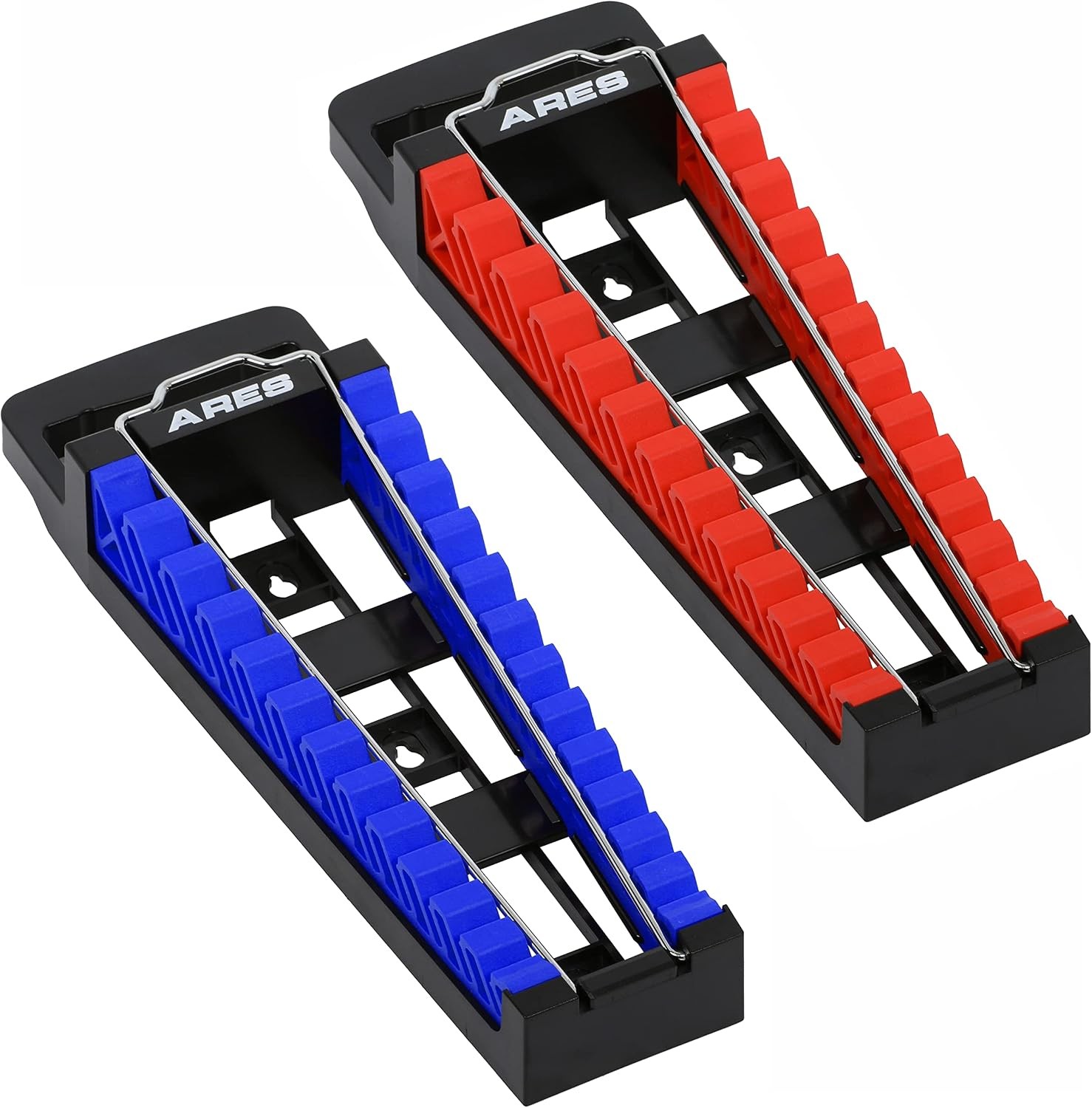 62043-2-Piece Wrench Rack Set with Locking Bar - SAE Holds 1/4-Inch to 1-Inch