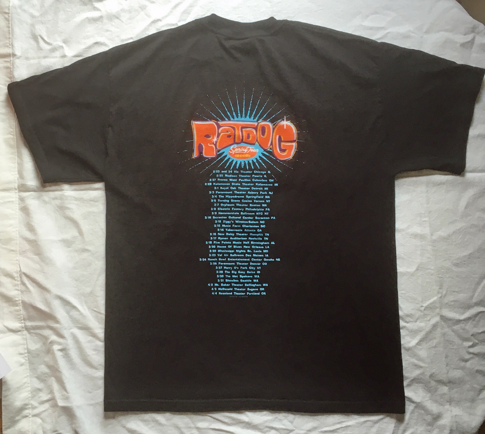 Ratdog Spring Tour 2002 T-Shirt sz L Bob Weir