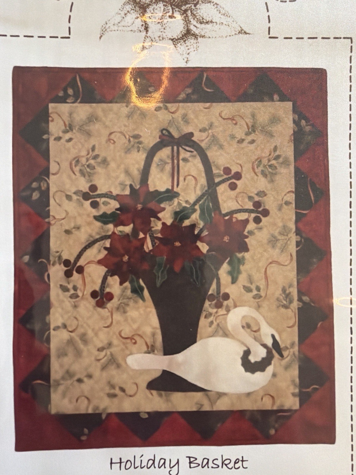 Lily Anna Stitches Holiday Basket Wool Applique Pattern