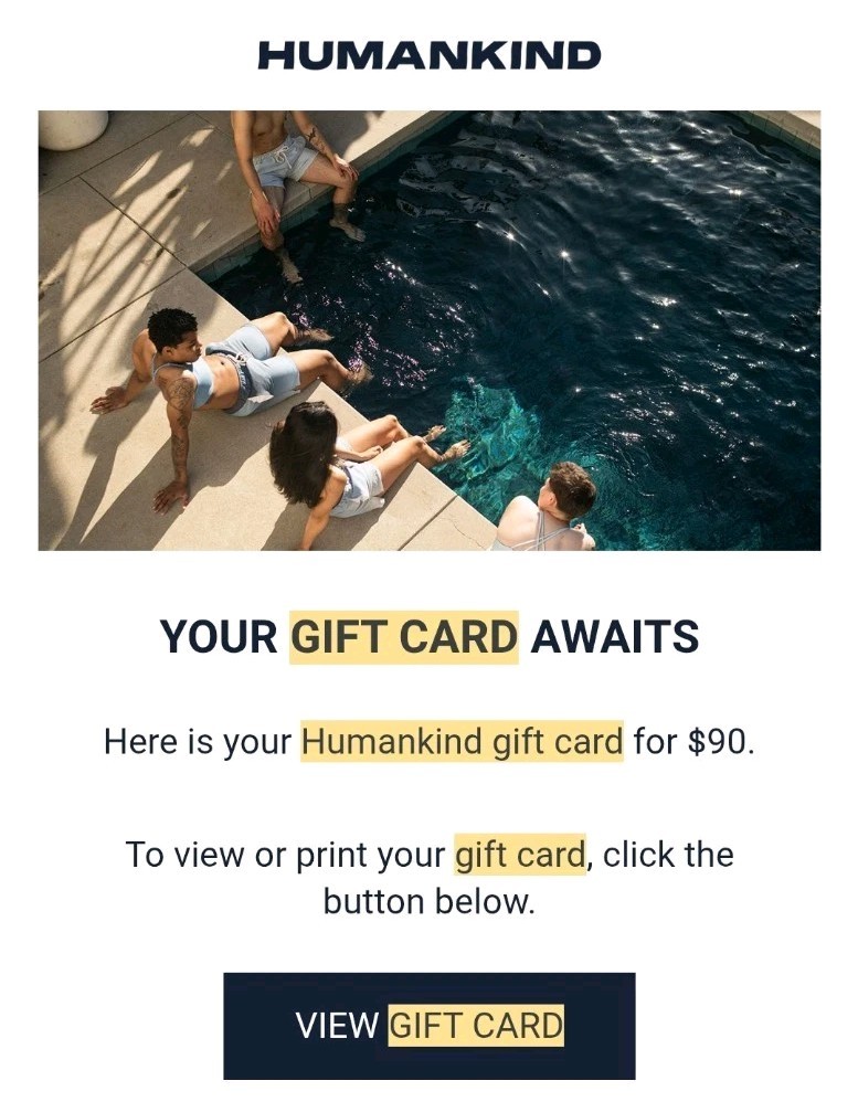 Humankind Gift Card- $90 Pay $50 Get $90!