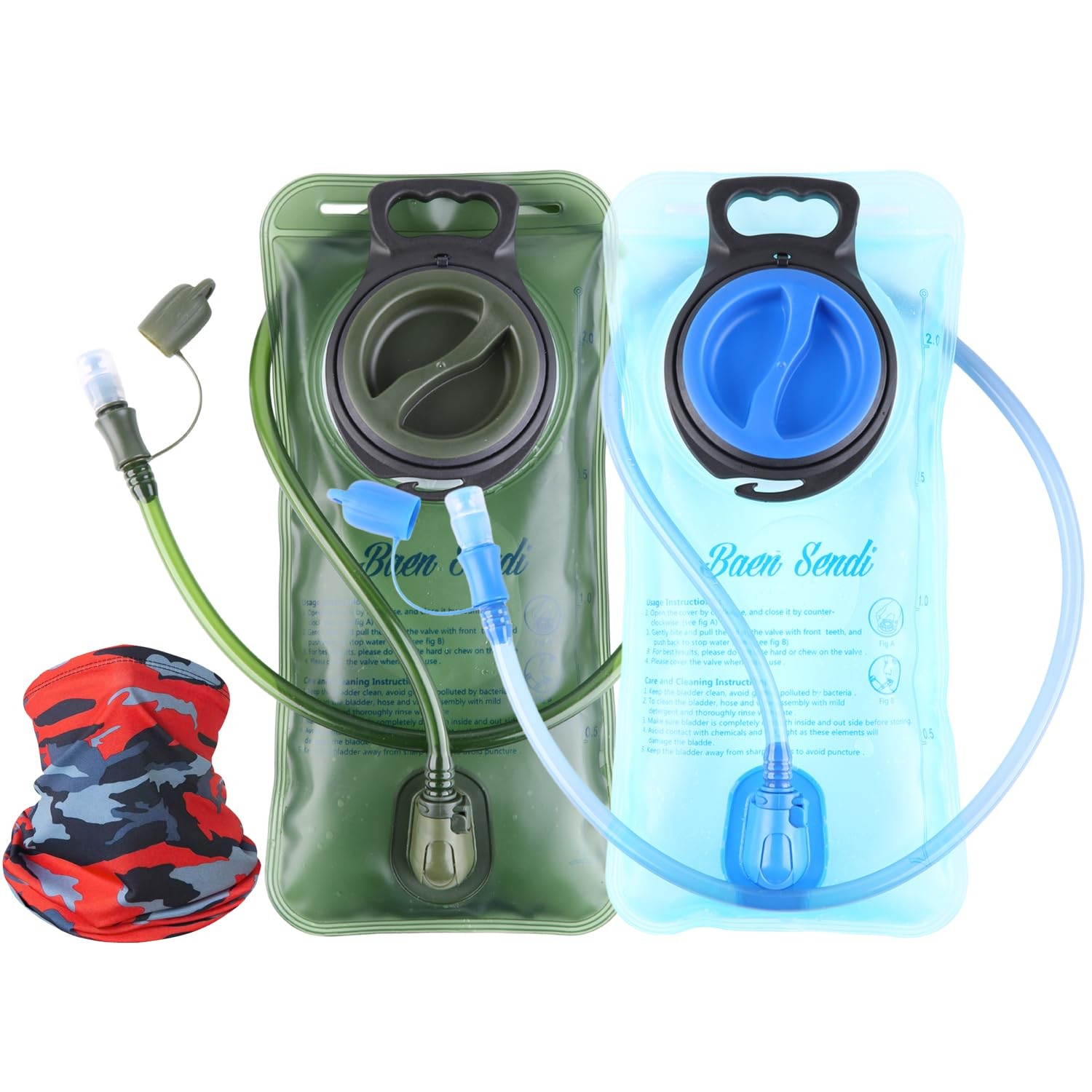 2 Pack Hydration Bladder 2 Liter/70 oz  1.5L 2.5L 3L Water Bladder Pack of 21...