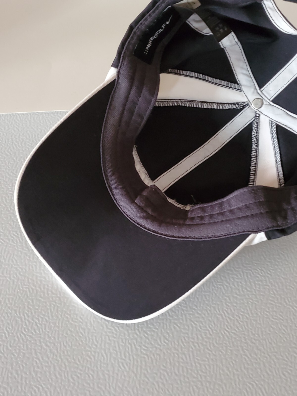 Michelin NIKE Golf Hat RARE Adjustable Black & White Minor Fading & Stains