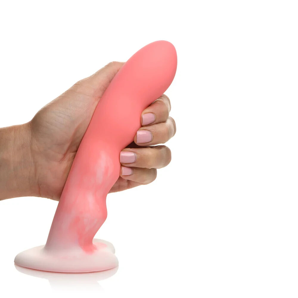 Silicone Dildo Strap-on Compatible Suction Cup Base Beaded Thick Shaft Cock