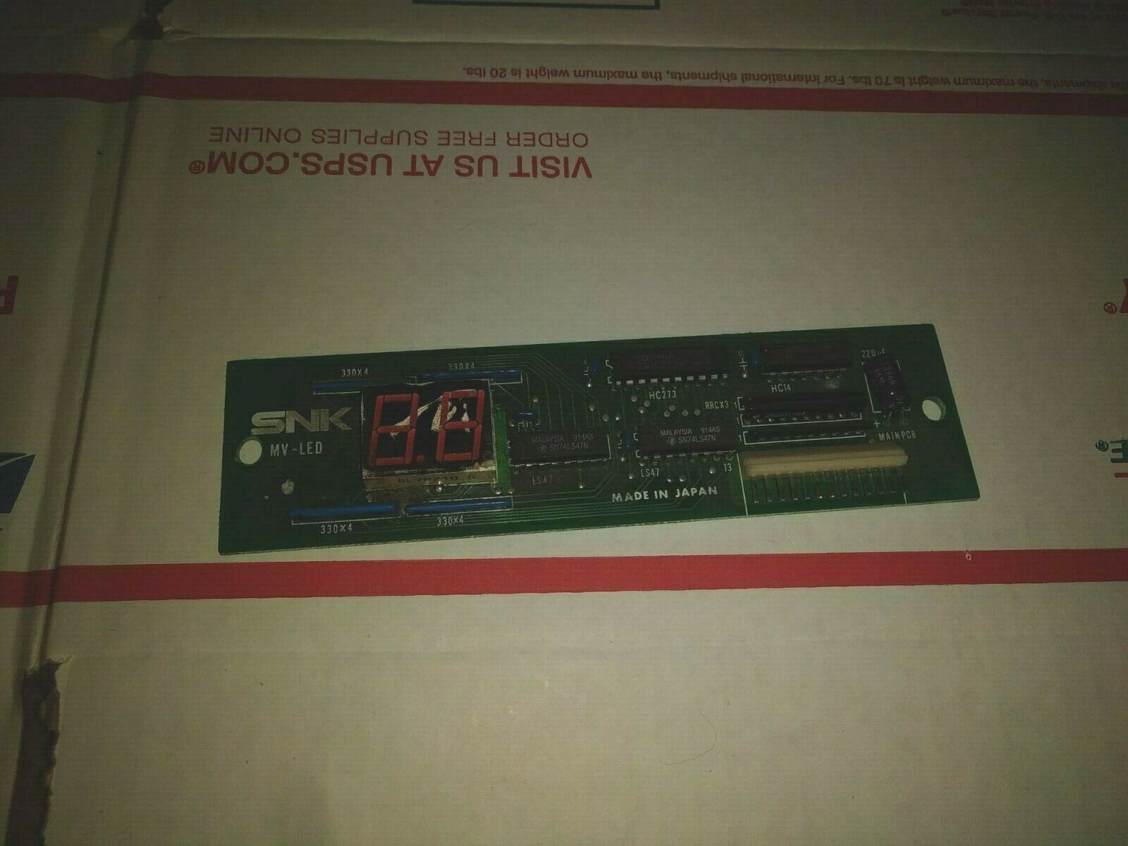 neo geo arcade control panel timer/credit pcb #104