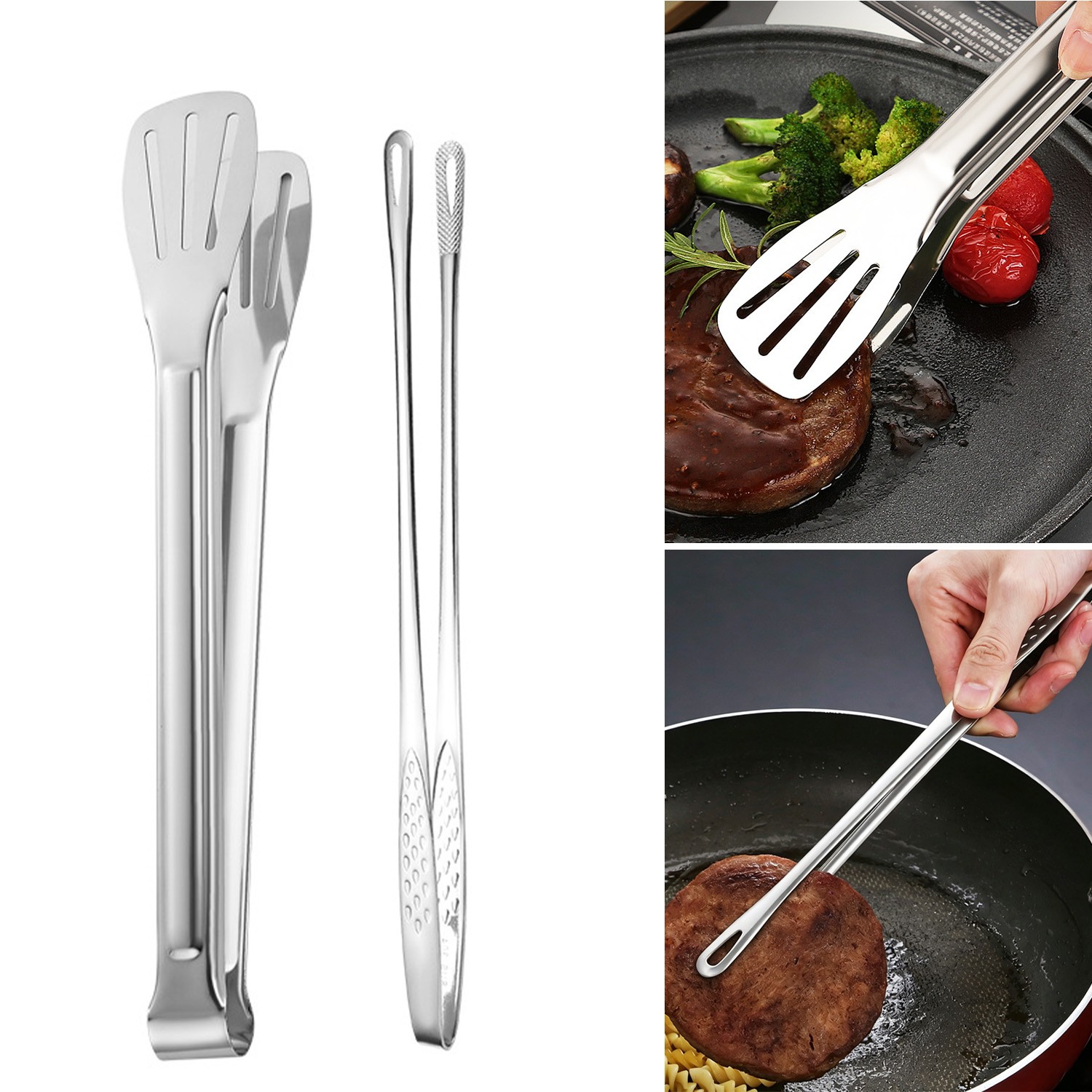 Premium Stainless Steel Tongs for Cooking & Grilling – Durable, Heat-Resistant