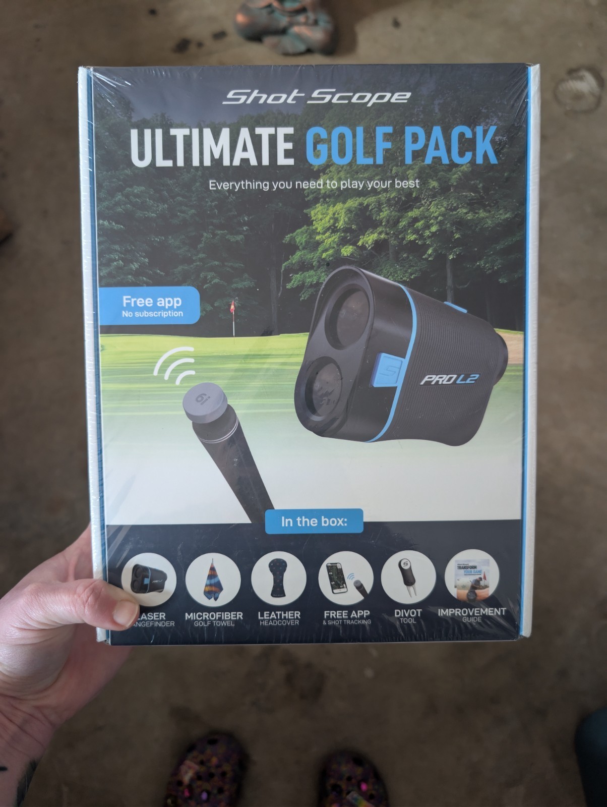 Shot Scope Pro L2 Laser Rangefinder Golf Pack GIft Set Adaptive Slope Tech NEW