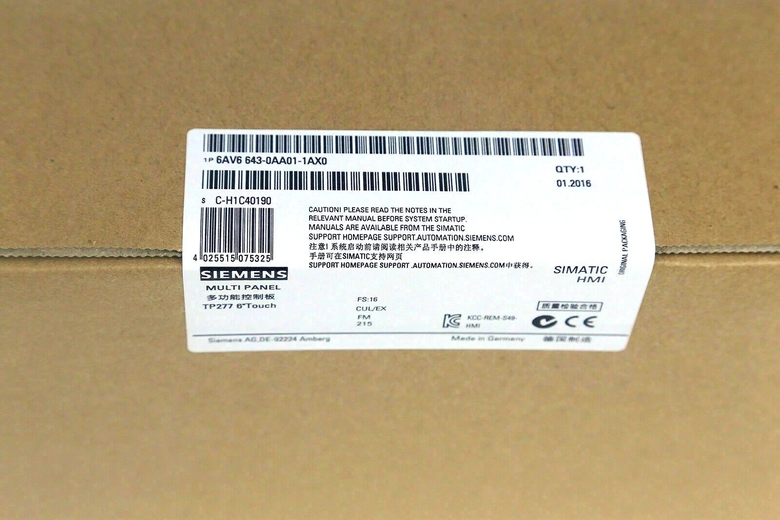 Long warranty Express New in box Siemens 6AV6643-0AA01-1AX0 6AV 6643-0AA01-1AX0