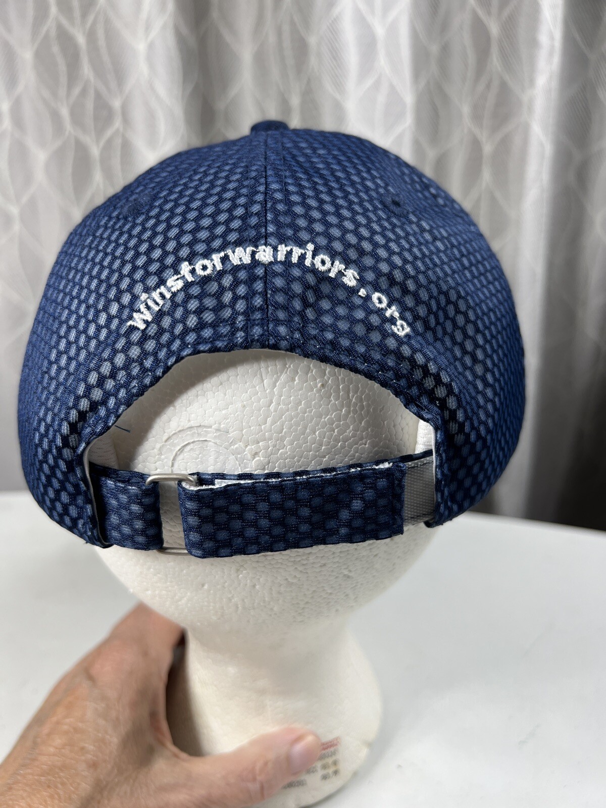 Win for Warriors Foundation Hat/Cap Navy Blue Embroidered Shield Logo RWB AdjEUC