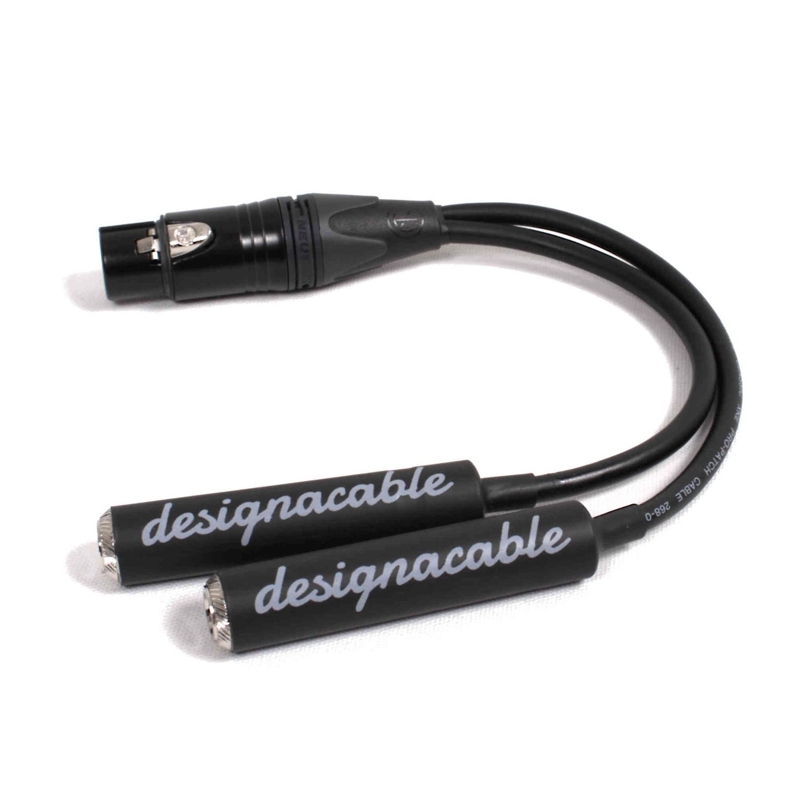 Female XLR to 2x 6.35mm TRS Sockets parallel splitter, Balanced Adaptor