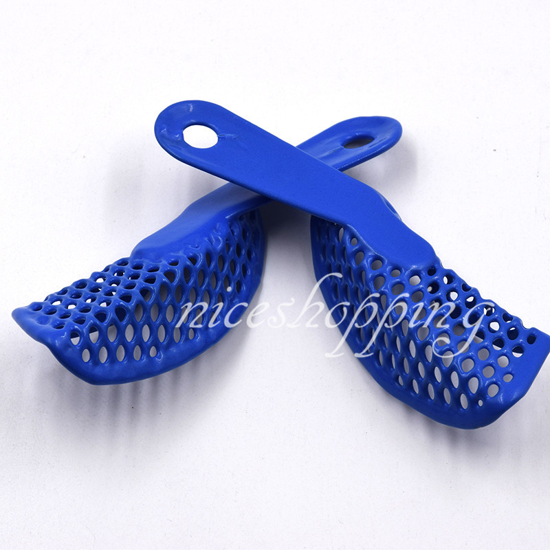 10 Pcs Dental Plastic-Steel Impression Trays Denture Instruments Materials