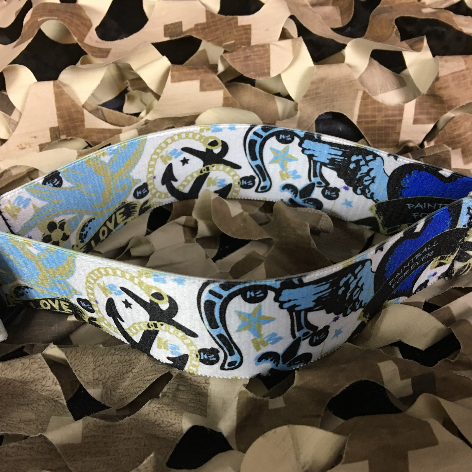 NEW KM Paintball Universal Mask Goggle Strap - 09 Dove Blue