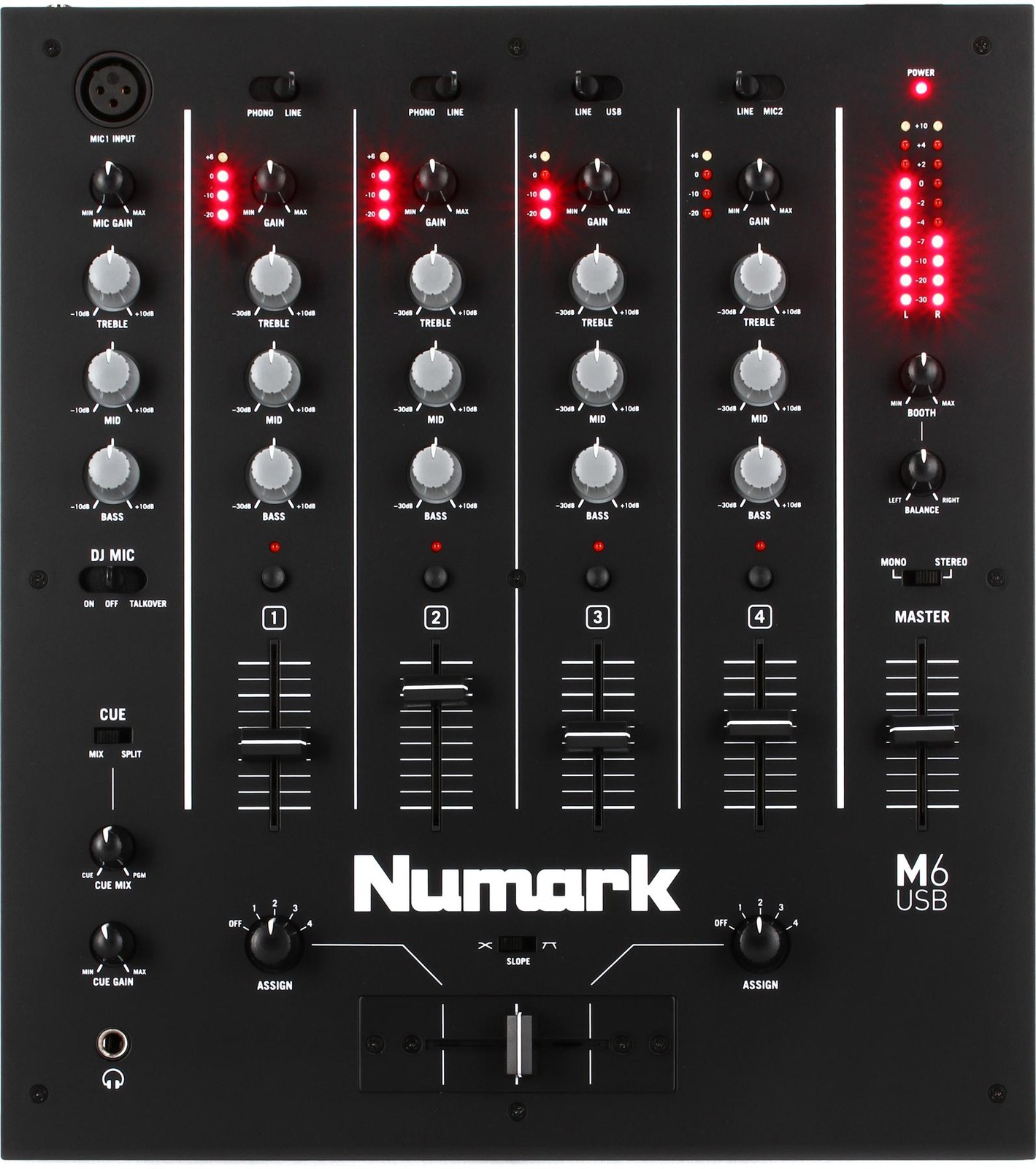 Numark M6 USB 4-channel DJ Mixer (2-pack) Bundle
