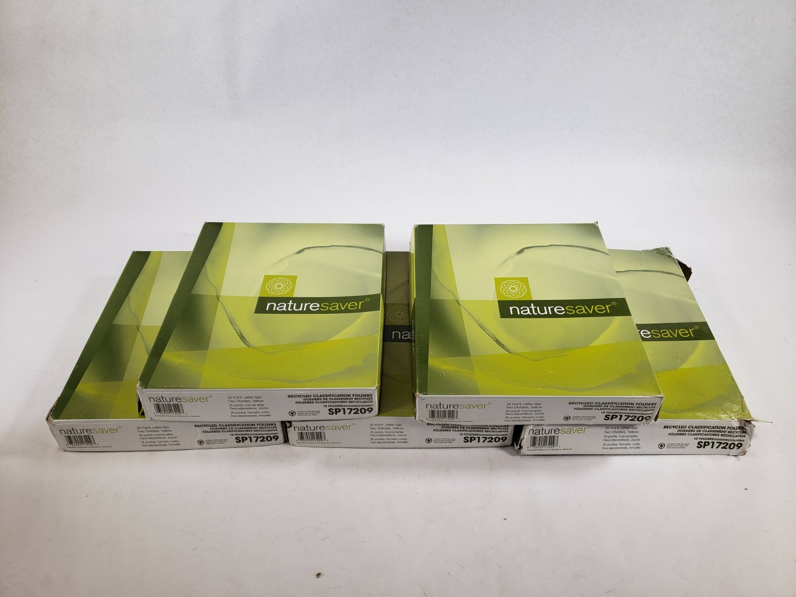 Lot of 5 Packs Nature Saver SP17209 Classification Folders 2 Dividers 9.5" X 12"