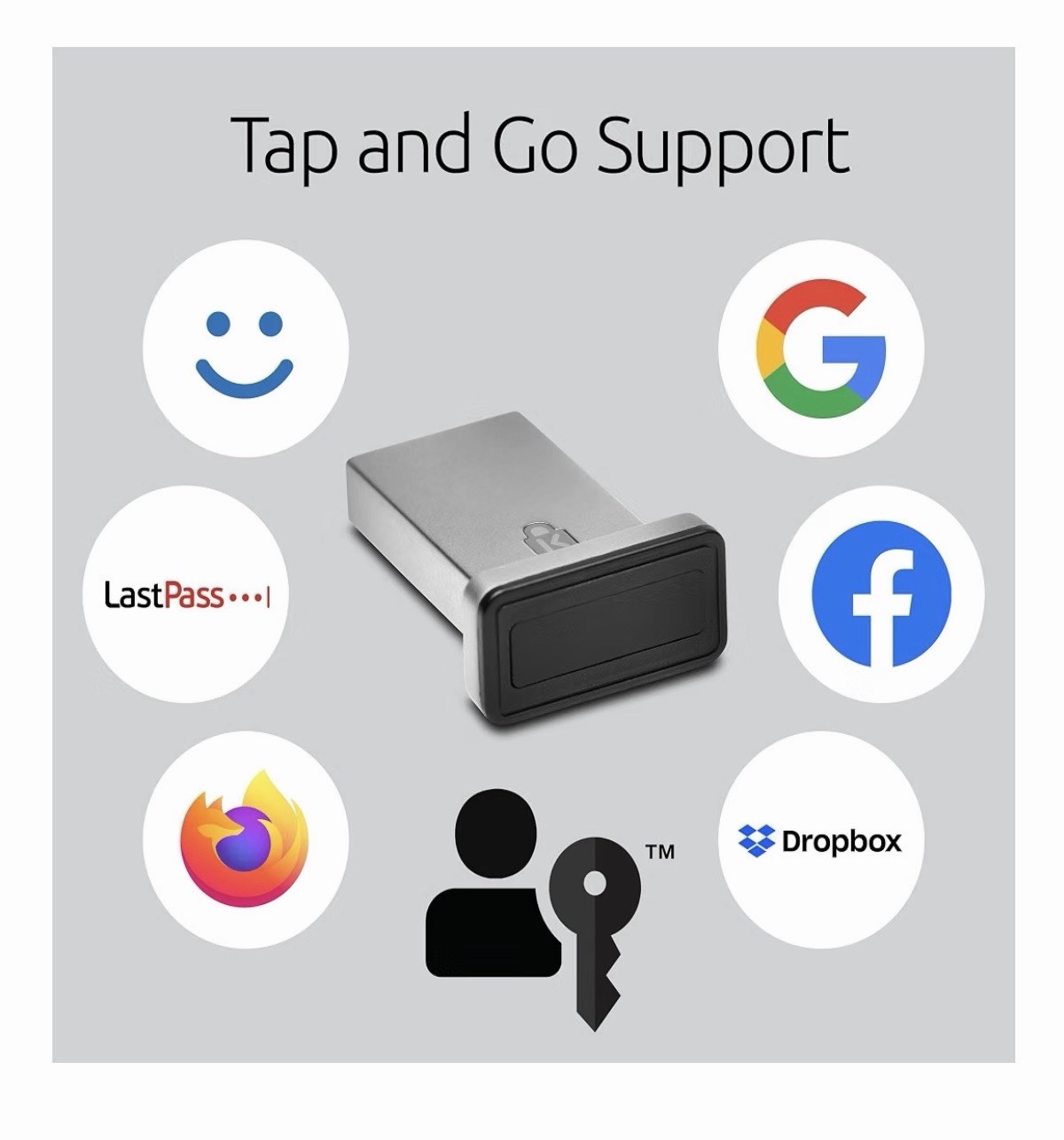Kensington VeriMark™ Gen2 USB-A Fingerprint Key Reader - Windows Hello & Windows