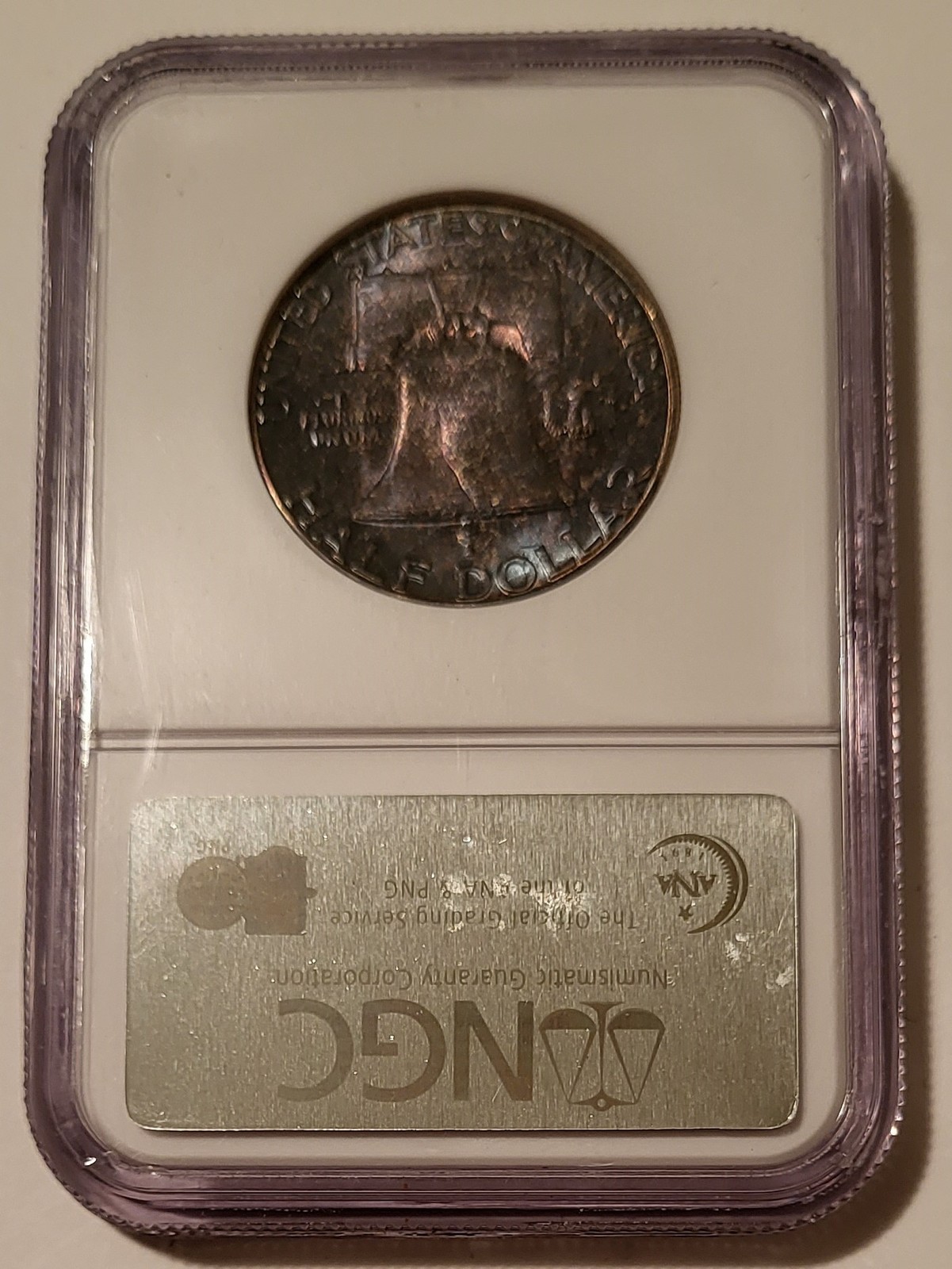 1958 Franklin Half Dollar MS66 NGC Toned