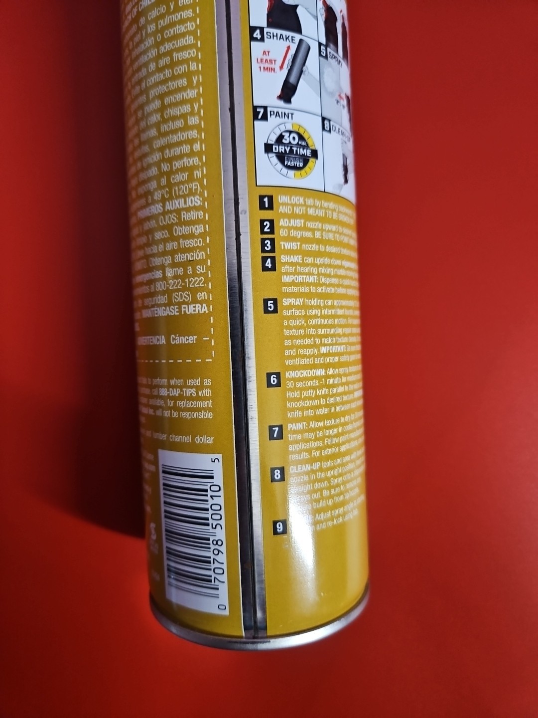 DAP Knockdown Water Based 2 in 1 Wall & Ceiling Texture Wide Spray - 25 Oz - NEW