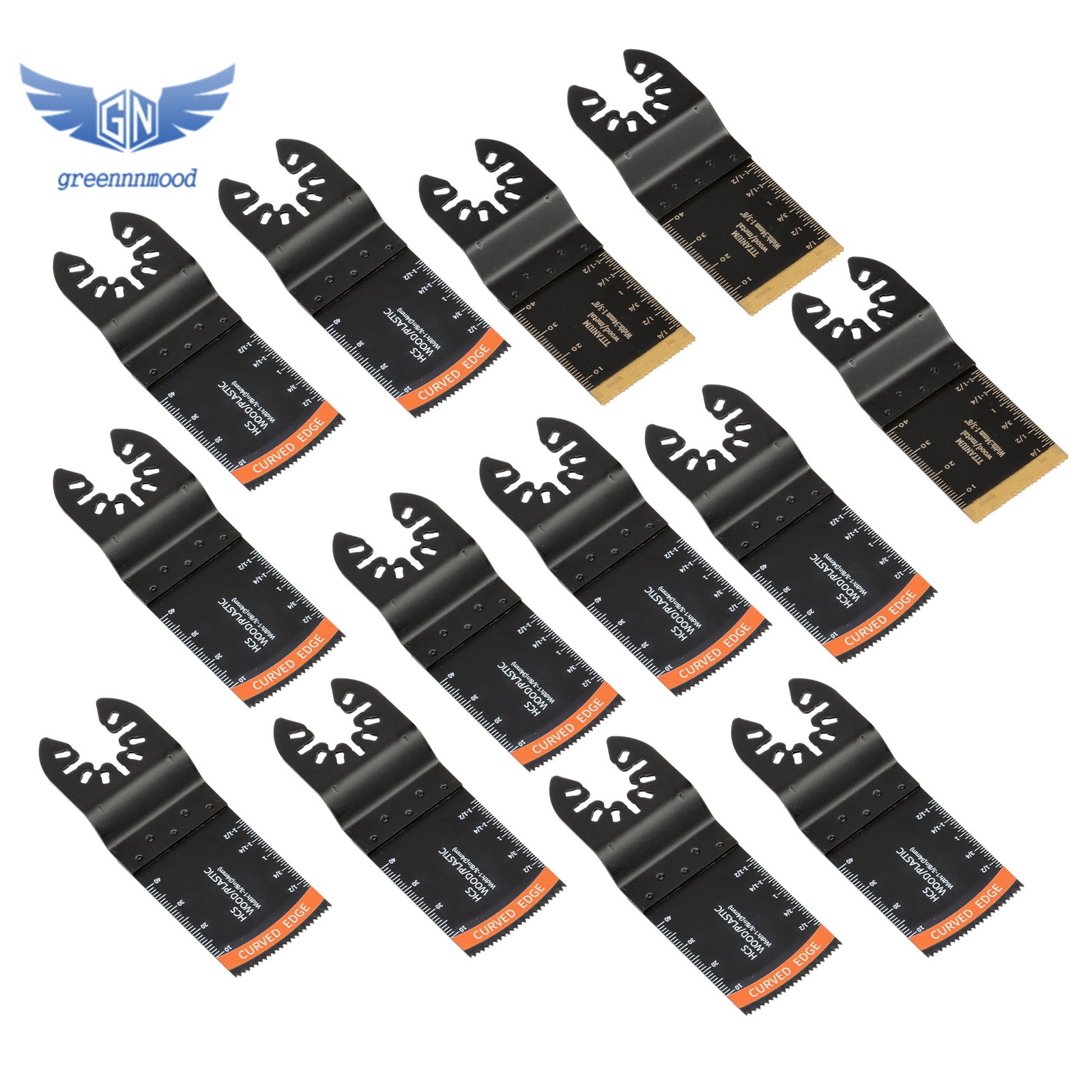 35PCS Multitool Blades 7 Types Titanium Oscillating Tool Quick Saw Blades