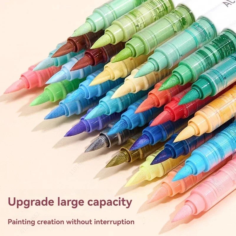 9-Color Acrylic Marker Set  Art Pens for Rock, Glass, Shoes & DIY Crafts