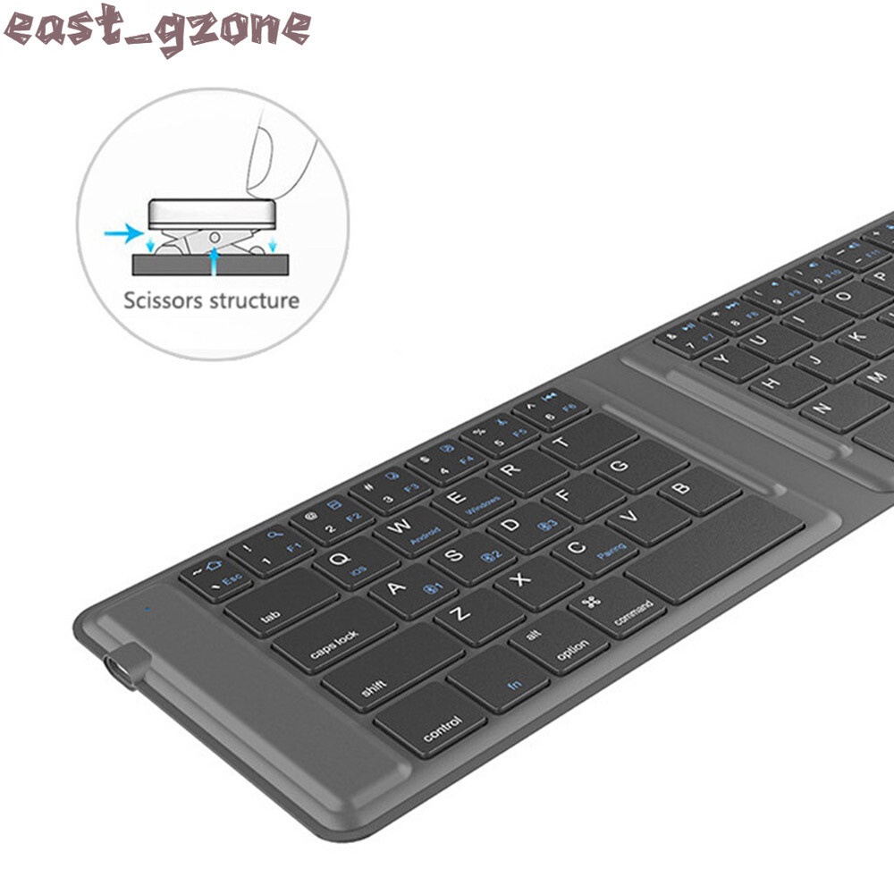 Bluetooth Wireless mute Foldable Portable Keyboard for Windows IOS Tablet iPad
