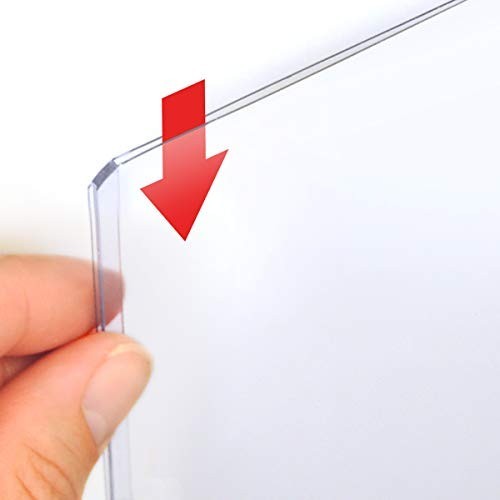 Rigid Plastic Menu Holders 5" x 7" - 25-Pack Clear Display Stands for Restaurant