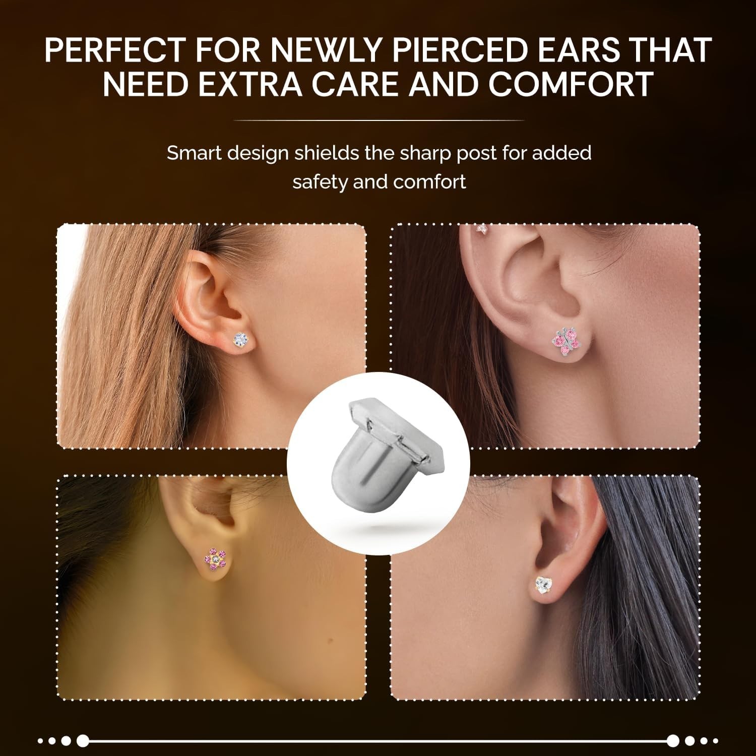 Durable Replacement Earring Clutches – Comfortable Fit for Healing Piercings