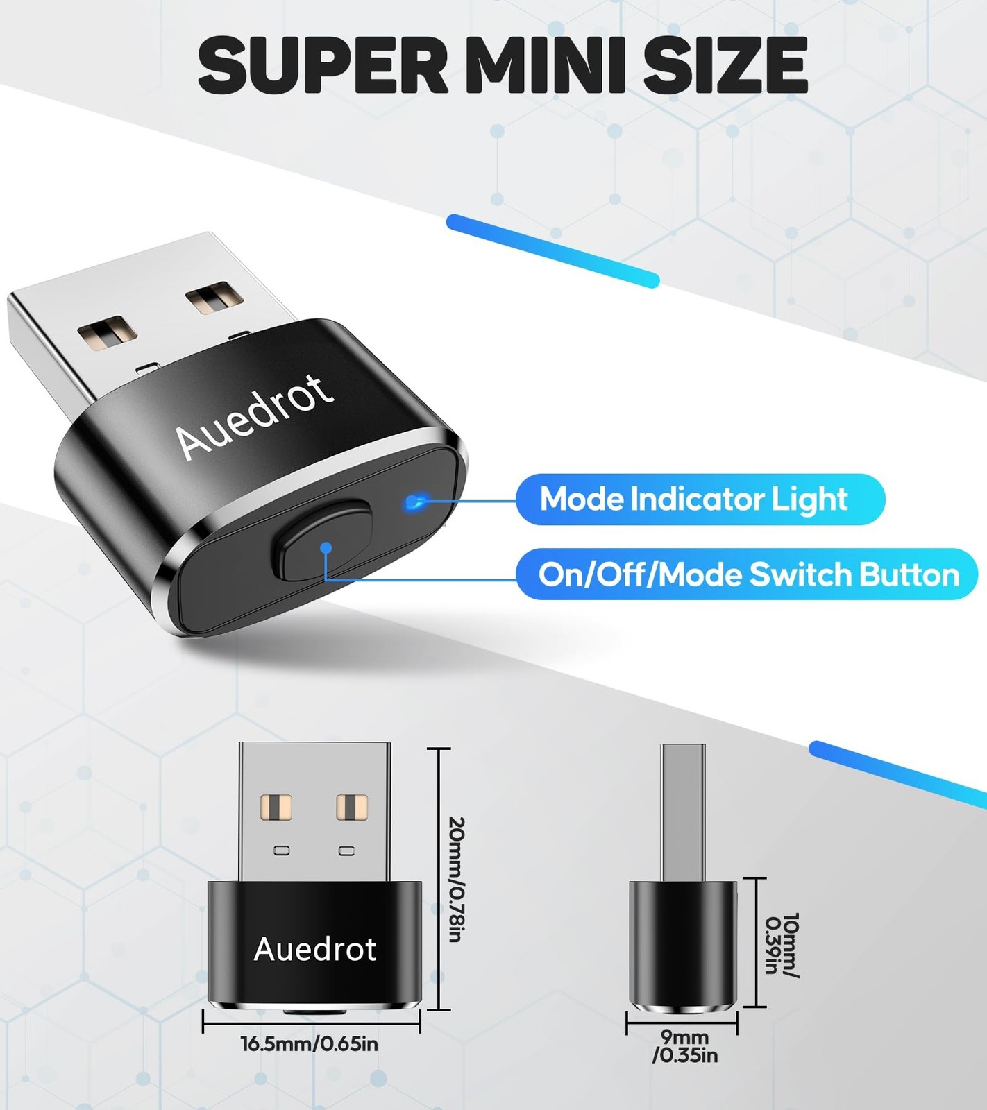 USB Mouse Mover with Switch Button, Automatic Mini Mouse Shaker with 2 Jiggle...