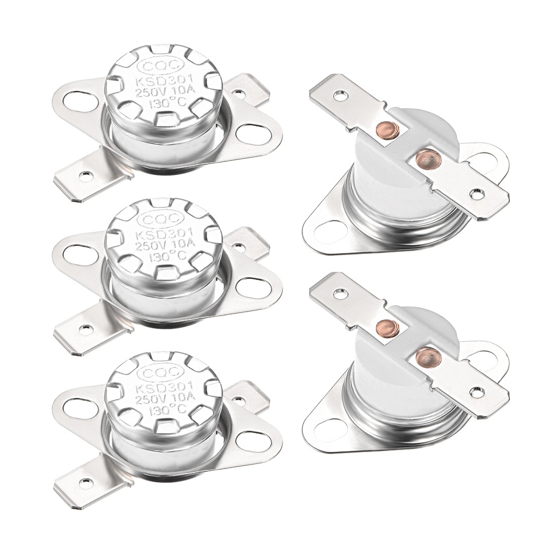 5 x Temperature Control Switch Thermostat 130°C 10A N.C Normally Closed