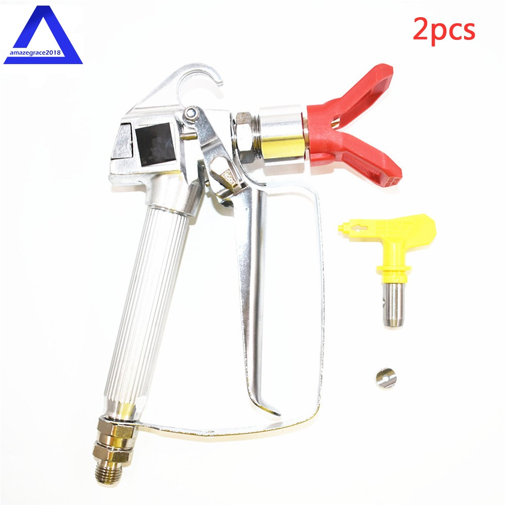 2 Pack 3600 PSI Airless Paint Spray Gun with 517 Tip & Tip Guard For Sprayers