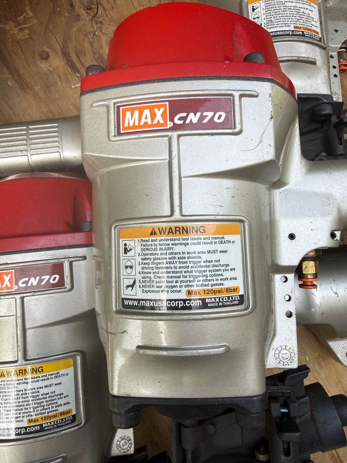 MAX - CN70PAL Machine Mount Coil Nailers - 5 Tools In Total