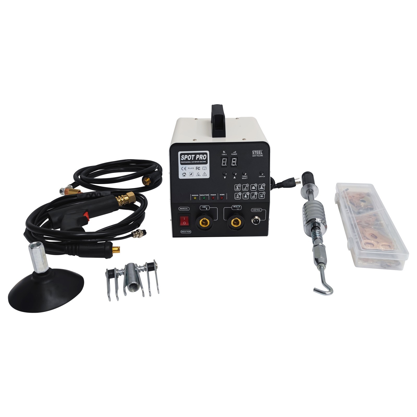 Steel Dent Pulling Machine Spot Welder Car Body Repair Kit Puller 110V 0.4-1.2mm