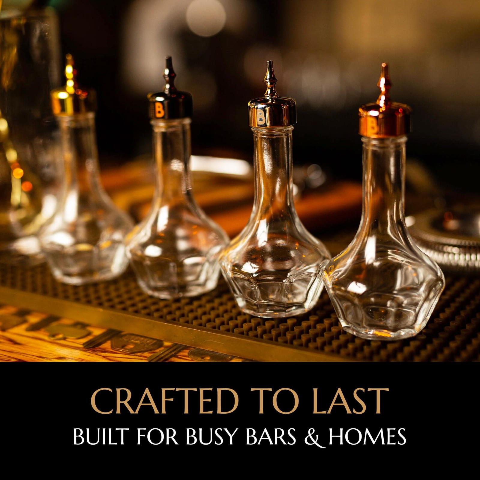 Bitters Bottle 90ml Glass Dash Bottle With Dasher Top - Professional Bar Tool...