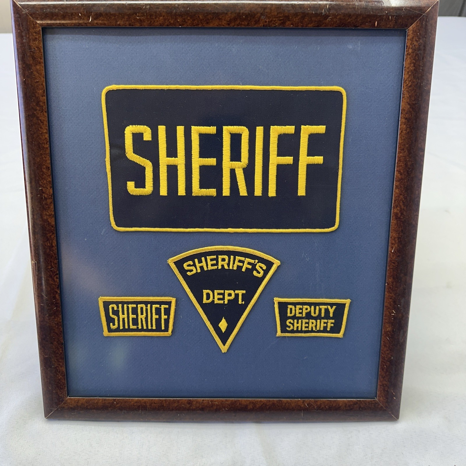 Vintage Obsolete Sheriff Patch Display Framed
